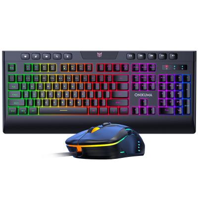 China Drop Shipping Luminous Desktop Gaming Desktop USB Wired Keyboard and Mouse Set In 2021 FM-008 for sale