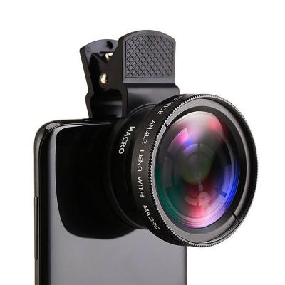 China Universal 2-in-1 mobile phone camera lens mobile phone PC/notebook 0.45X wide angle lens and 15X macro lens for sale