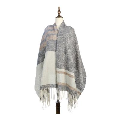 China Women Winter Cashmere Scarf Fashion Plaid Pashmina Shawl Cozy Cheap Promotional Scarf for sale