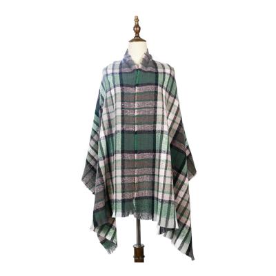 China New Fashion Style Women Winter Comfortable British Luxury Scarves Pashmina Tassel Shawl Cashmere Plaid Warm Acrylic Scarf for sale