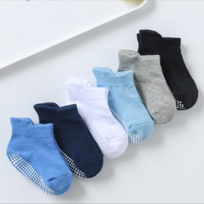 China Sporty 6 Pairs/Kids Years Lot 0 To 5 Cotton For Low Cut Boys Girl Floor Four Seasons Rubber Grips Kids Anti-Slip Sock Boat Socks for sale