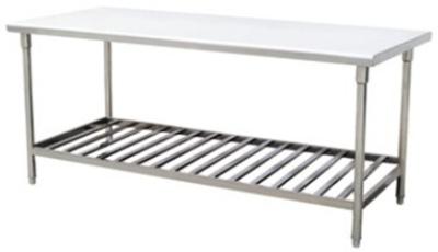 China 1.0mm thickness 201 ASIS stainless steel commercial kitchen tables With under shelf for sale