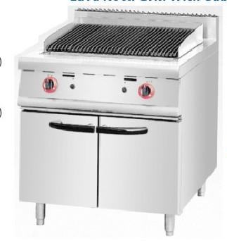 China Gas or Electronic Lava rock grill  with cabinets table top gas fryer for sale