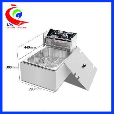 China One Basket Commercial Electric countertop deep fryer 5.5L for Home for sale