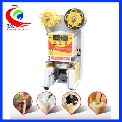 China Commercial Fully Automatic Bubble Milk Tea Cup Sealing Machine With CE Certification for sale