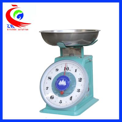 China Mechanical Spring Weighing digital kitchen scale 8 KG10 Kilogram Big Bowl for sale