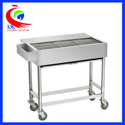 China Stainless Steel Carbon BBQ Grill Commercial Barbecue Charcoal Grill For Outdoor for sale