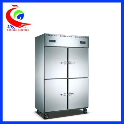 China De aço inoxidável ereto do equipamento de refrigeração da exposição dupla da temperatura ventilado 4 portas 220v à venda