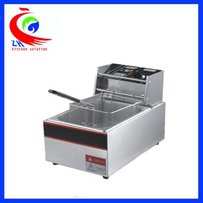 China Automatic KFC Commercial Electric Tabletop Deep Fryer Stainless Steel One Tank for sale