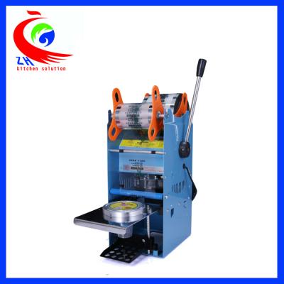 China Small Coffee Shop Equipment , Manual Plastic Fruit Jelly Cup Sealing Machine for sale