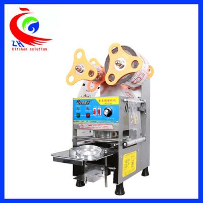 China Full Automatic Coffee Shop Equipment Bubble Tea Cup Sealing Machine for sale