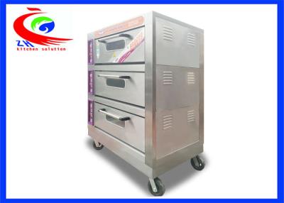 China Horno de panadería comercial/horno del pan eléctrico con 3 capas 6 cacerolas en venta