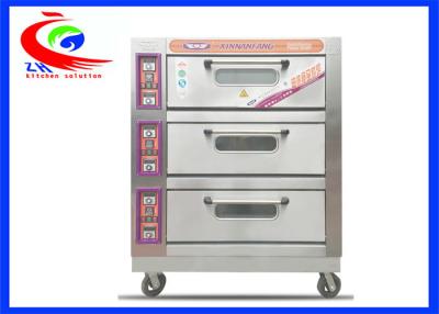 Chine Four électrique commercial d'équipement de cuisson/de pizza de tarte de cuisson de la machine 3 plateaux commerciaux des plate-formes 9 avec la roue à vendre