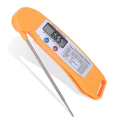 China KH-TH009 Professional Lightweight Back Display Stainless Steel Probe Folding Digital Food Thermometer For Kitchen Cooking for sale