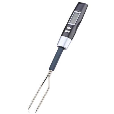 China KH-TH012 Blue Backlight Food Grade Stainless Steel Fork Barbecue Cooking Instant Read Digital Meat Thermometer for sale