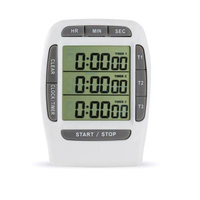 China KH-TM040 Sustainable Kitchen Timer Large ABS 3 Multi-Functional Electronic Digital Groups for sale