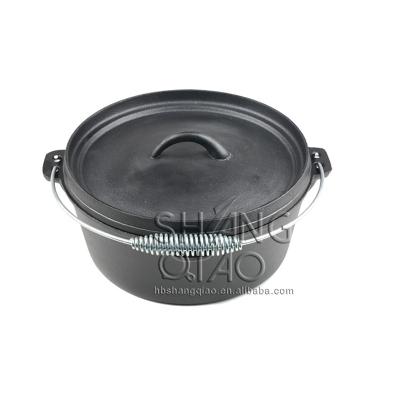 China Sustainable Wholesale Customized Cast Iron Dutch Oven Soup Pot For Household for sale