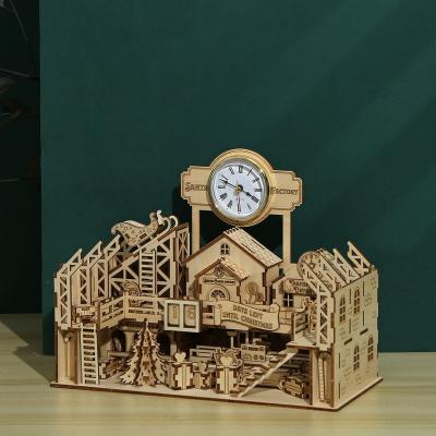 China Cartoon Toy Exploring Wisdom Manufacturer 3D Puzzle Laser-Cut Wooden Model Construction Kit for Adults and Teens for sale