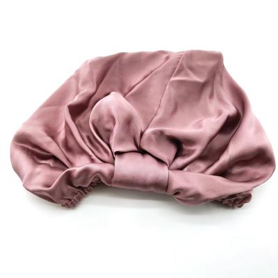 China Soft Smooth Adjustable Natural Silk Hoods 100% Natural Silk Head Wrap Satin Hood Personal Feeling 22mm Size for sale