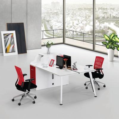 China Modern Modern Office Furniture Opposite Two Person Workstations Computer Desk Table for sale