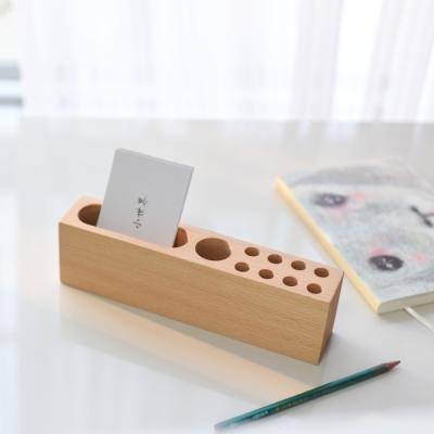 China Custom Creative Concise Japan Style Gift Pen Holder Business Card Wooden Box for sale