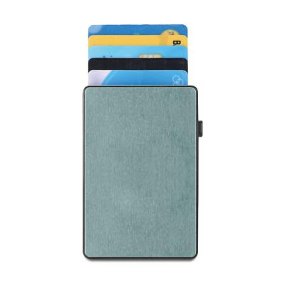 China Hot Selling Fashion Pop Up Cool Aluminum Slim Minimalist Card Case RFID Card Wallet Credit Card Holder for sale