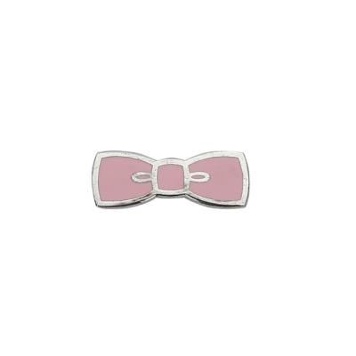 China Europe Wholesale Customized Cute Bulk Metal Zinc Alloy Soft Hard Craft Pin Pink Bow Enamel Metal Lapel Pin For Girl for sale