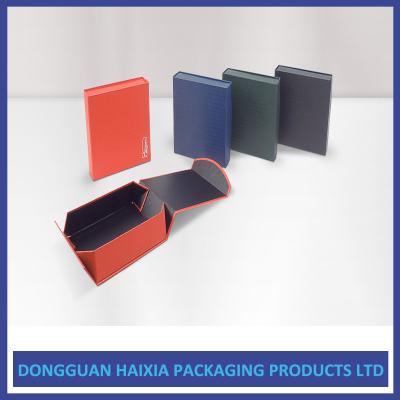 China Rigid Hardcover Black Cardboard Box , Collapsible Gift Boxes Custom Size for sale