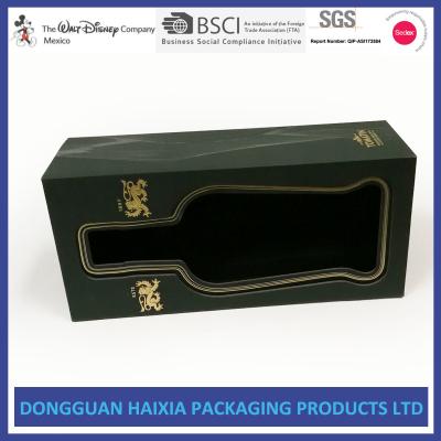 China Red Wine Custom Printed Boxes , Rigid Gift Boxes Hot Stamping Surface Treatment for sale