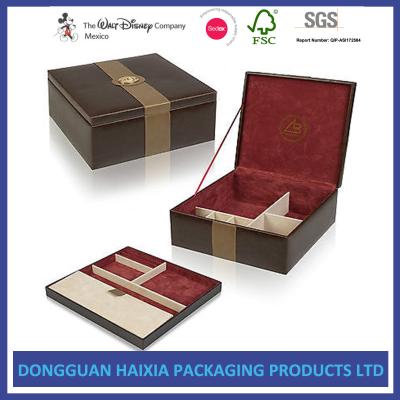 China Lacquer Walnut Wood Custom Rigid Boxes Recyclable For Gift Packaging for sale