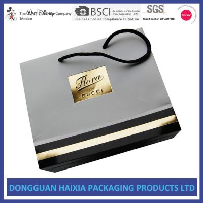 China Logo Printed Small Paper Bags With Handles , Paper Gift Bags Pantone Printing for sale