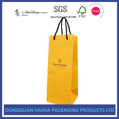 China Custom Logo Printing Kraft Paper Shopping Bags Soft Packaging For Red Wine for sale