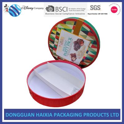 China Round Shape Rigid Gift Boxes Recyclable Chocolate Packaging Boxes Sedex Assured for sale