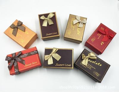 China Ribbon Type Decorative Paper Boxes , Colorful Cardboard Storage Boxes for sale