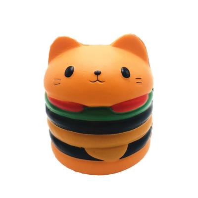 China Kids Toys Wholesale Free Sample Low Rising Hamburger Squishies Soft Hamburger Toy for sale