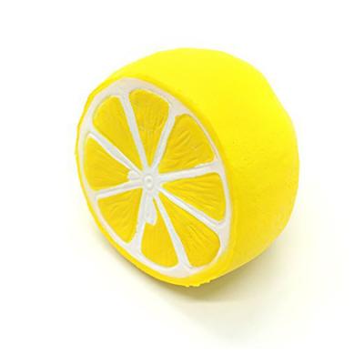 China Hot Selling Squeeze Children's Toys PU Fruit Slow Rising Half Squishy Lemon Yellow Toy Squishies Fruits for sale