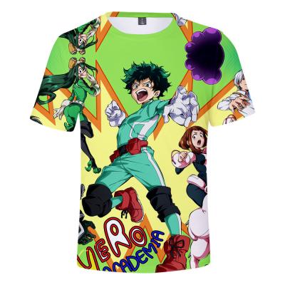 China 2021 Breathable Top Selling 3d Printed T Shirt My Hero Academia Stocks No Moq 3d T Shirt 3d Printed My Hero Academia for sale