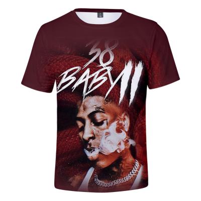 China 2021 Breathable Hot Music Star Youngboy Never Broke Again 3D Printed T Shirt Wholesale 3D Printed T Shirt Supplier for sale