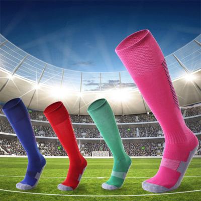 China Antibacterial Anti-slip Knee Football Socks Thickened Towel Lower Stockings Sweat Resistant Sport Socks For Adult /children for sale