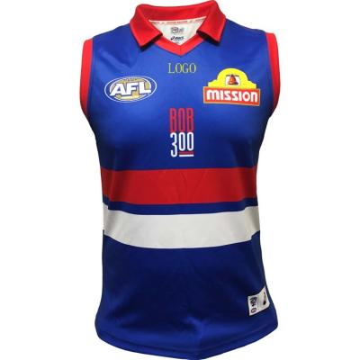 China QUICK DRY 100% Custom Digital Printing Polyester Alf Tank Top Afl Uniform for sale