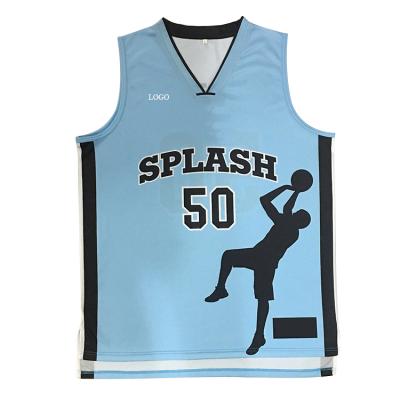 China New Breathable Design For Customized Basketball Tank Top Basketball Uniform for sale