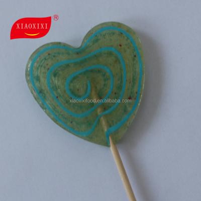 China Natural Blue Spiral Taste Hard Candy Lollipop Soft Candy for sale