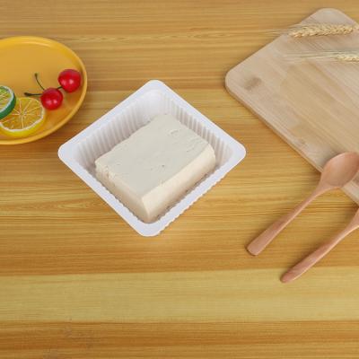 China Recyclable Food Packaging Plastic Disposable Box For Tofu Packaging for sale