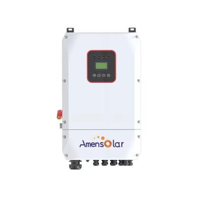 China Amensolar American 8KVA grid on/off hybrid mppt inverter split solar phase with 500*810*350mm low frequency for sale