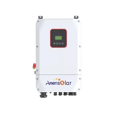 China AMENSOLAR 8KW Off Grid Inverter 5KW 220V 230V Solar Hybrid Inverter Built With MPPT Controller 500*810*350mm for sale