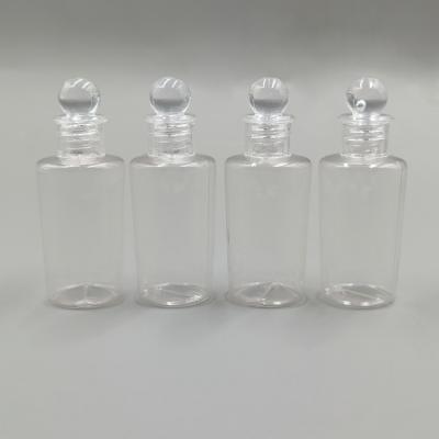 China Luxury Custom 30ml Personal Skin Care Packaging PVC Plastic Cosmetic Lotion Bottles Set With Ball Screw Cover for sale