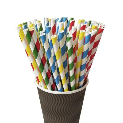 China 100% Biodegradable Curly Shaped Disposable Drinking Hard Straw For Juice Store for sale