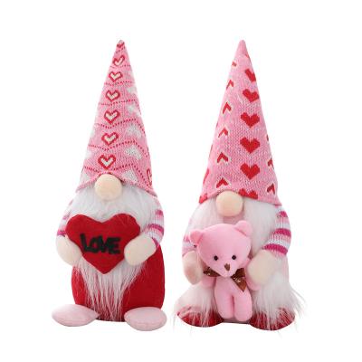 China Stuff Valentine Gift Rudolph Plush Toy Custom Valentine Bear Gnomes Valentine Gnomes Stuffed Plush Toy Kids Gift for sale