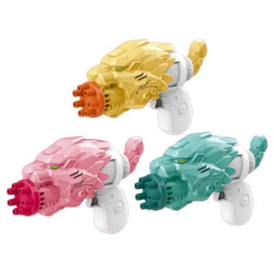 China Ourdoor Toy Amazon Summer Gun Bubble Gun Porous Outdoor Toy Dinosaur Wholesale Manual Water Bubbles Play for sale