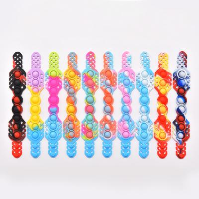 China Eductional toys bubble fidgety person bracelet educational toy to reduce stress children sports bracelet noise safe fidgety person toy for sale